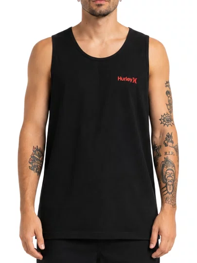Regata Masculina Hurley Puff - Preto