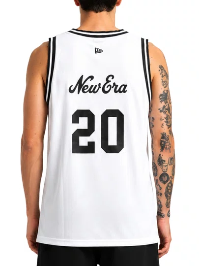 Regata Masculina New Era Core - Branco/Preto