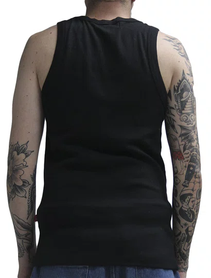 Regata Masculina Plano C Tank Top Estampada - Preto