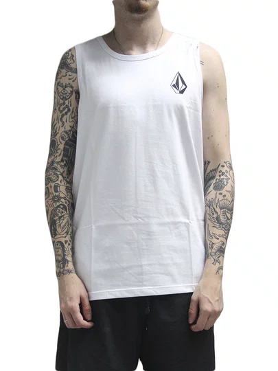 Regata Masculina Volcom Iconic Estampada - Branco