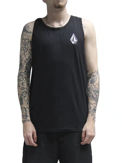 Regata Masculina Volcom Iconic Estampada - Preto