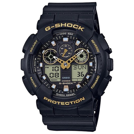 Relógio Casio G-SHOCK DIGITAL GA-100GBX-1A9DR - Preto/Dourado