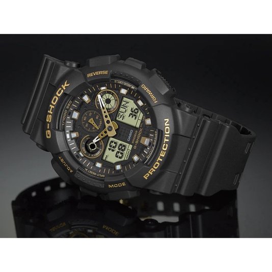 Relógio Casio G-SHOCK DIGITAL GA-100GBX-1A9DR - Preto/Dourado