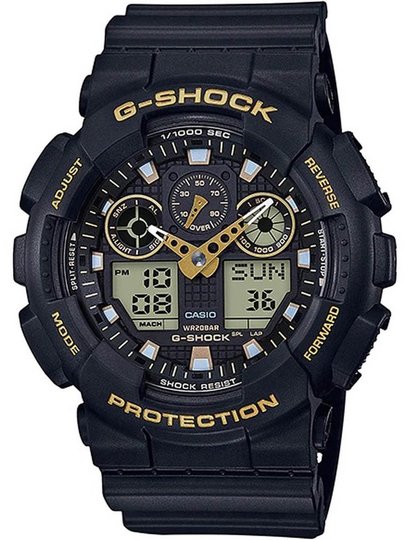 Relógio Casio G-SHOCK DIGITAL GA-100GBX-1A9DR - Preto/Dourado