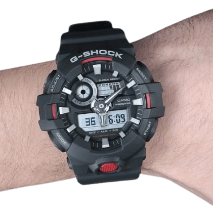 Relogio Casio G Shock GA-700-1ADR - Preto/Vermelho