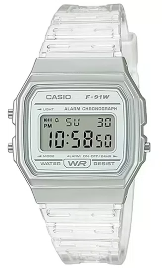 Relógio Casio Standard F-91WS-7DF - Transparente