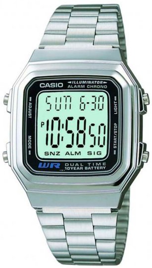 Relógio Casio Vintage Digital A178WA-1ADF - Prata