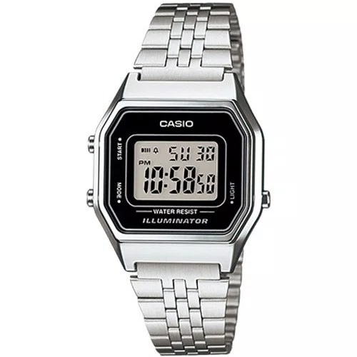 Relógio Casio Vintage Unisex Prata LA680WA-1DF