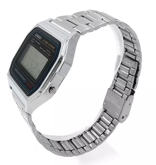 Relógio Unissex Casio Digital Esportivo A158WA-1DF - Prata