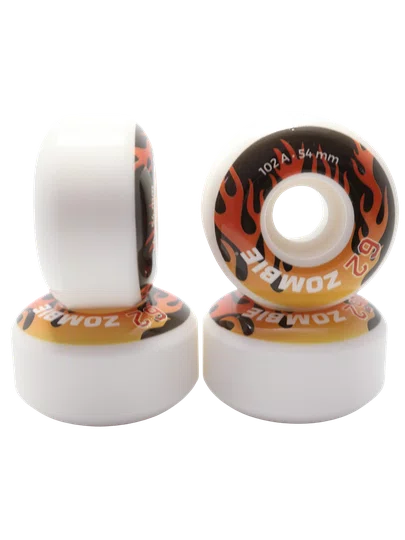 Roda 62 Zombie Modelo 004 54mm 102A - Preto/laranja