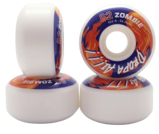 Roda 62 Zombie Modelo 015 54MM 102A - Azul/Vermelho