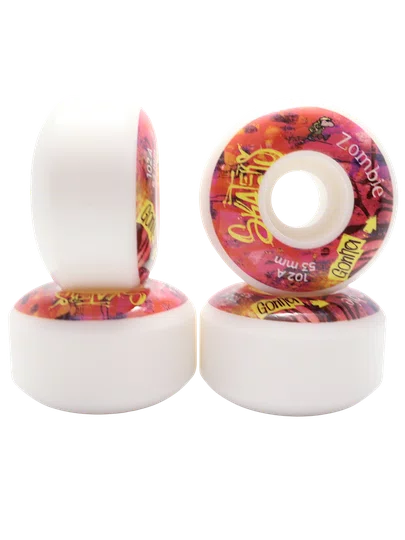 Roda 62 Zombie Modelo 017 53mm 102A - Amarelo/Rosa