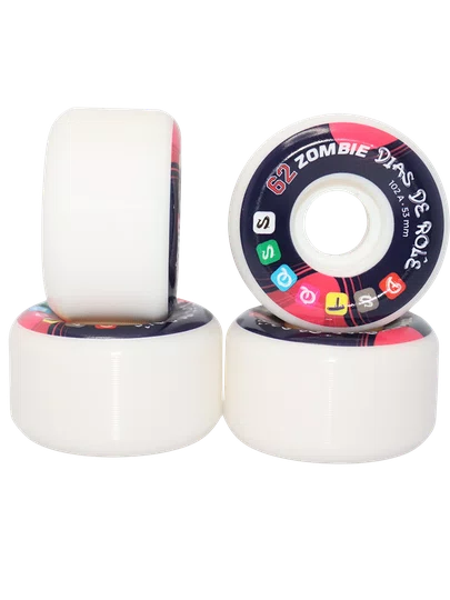 Roda 62 Zombie Modelo 018 53mm 102A -Marinho/Rosa