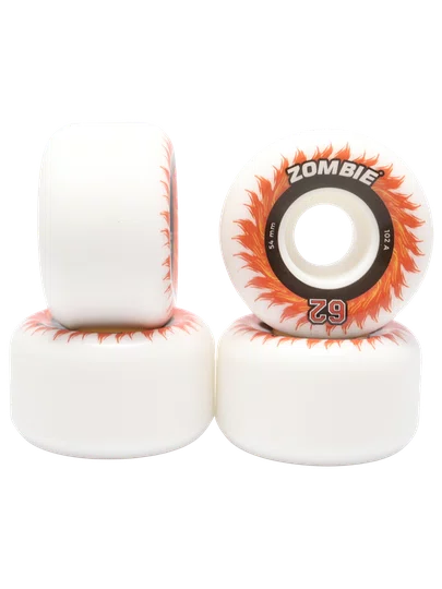 Roda 62 Zombie Modelo 021 54mm 102A - Branco/Laranja