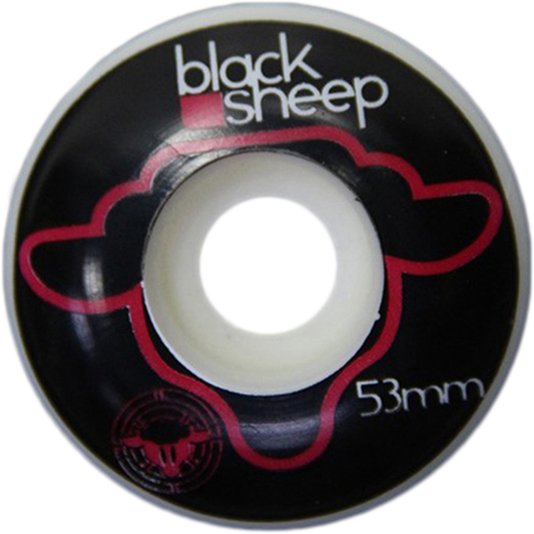 Roda Blacksheep Importada 53mm Fun - Branco/Vermelho
