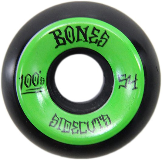 Roda Bones 54mm V5 100A - Preto/Verde