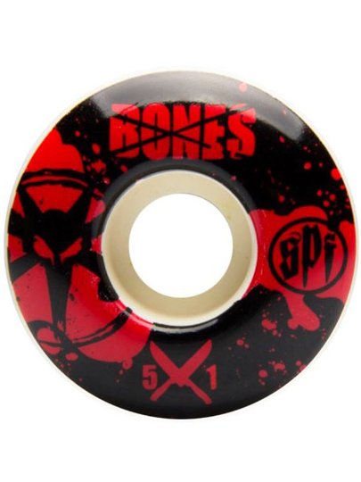 Roda Bones Crime Scene 51MM V1 - Preto/Vermelho