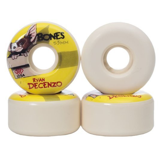 Roda Bones Decenzo 53MM - Branco/Amarelo