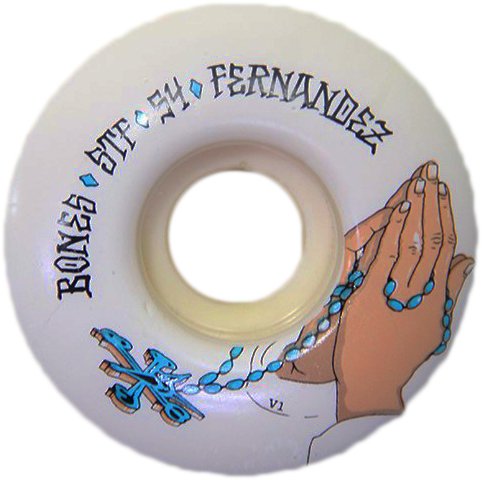 Roda Bones Fernandez Prayer 4PK V1 54mm - Branco