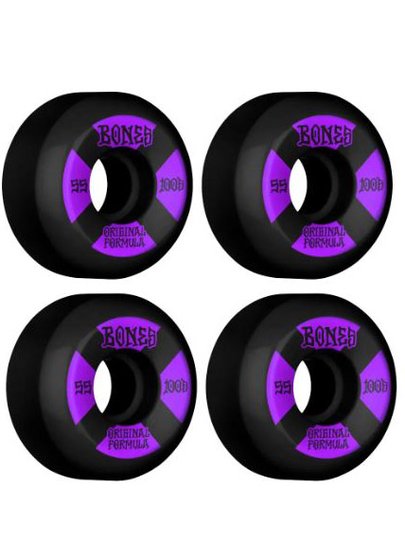 Roda Bones Original Formula 100A 55MM - Preto/Roxo