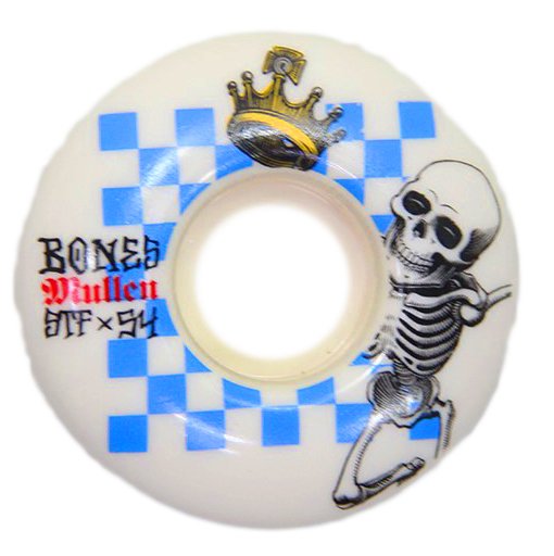 Roda Bones Rodney Mullen Pestige STF 54mm - Branco/Azul