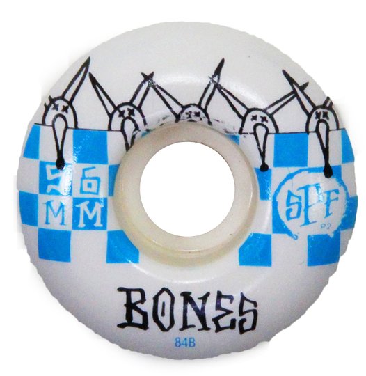 Roda Bones SPF Tiles 56mm 84B - Branco/Azul 