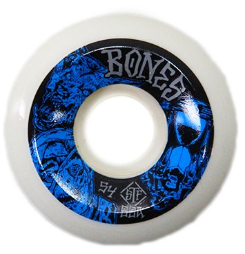 Roda Bones STF Time Beasts 54mm 99A - Branco/Azul