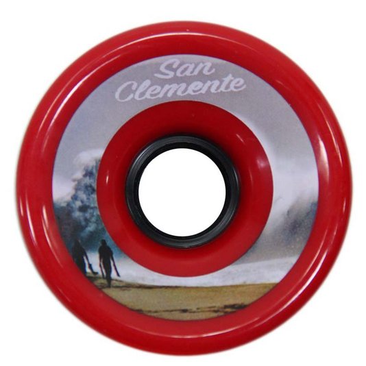 Roda Longboard San Clemente 76mm - Vermelho