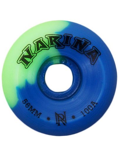 Roda Narina Rajada 56mm 100a - Verde/Azul 