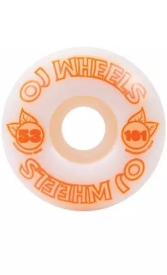Roda OJ Concentrate Hardline SHR 53mm 101A - Branco/Laranja