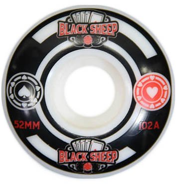 Roda para Skateboard Blacksheep Letter 52mm 102A - Preto