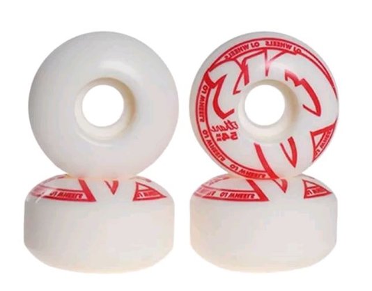 Roda para Skateboard Concentrate OJ 101A 54mm - Branco/Vermelho