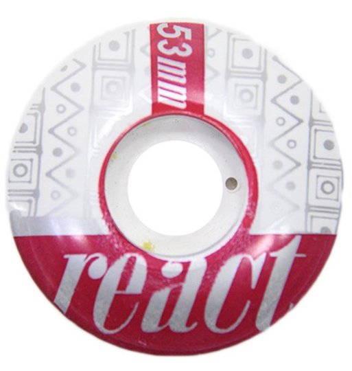 Roda React 53mm - Branco/Rosa 