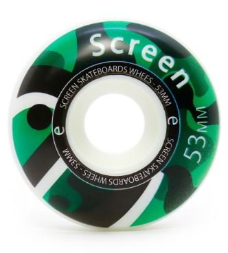 Roda Screen 53MM - Branco/Verde