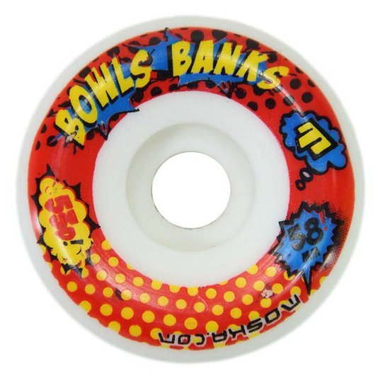 Roda Skateboard Moska Bowls Banks 58mm - Branco