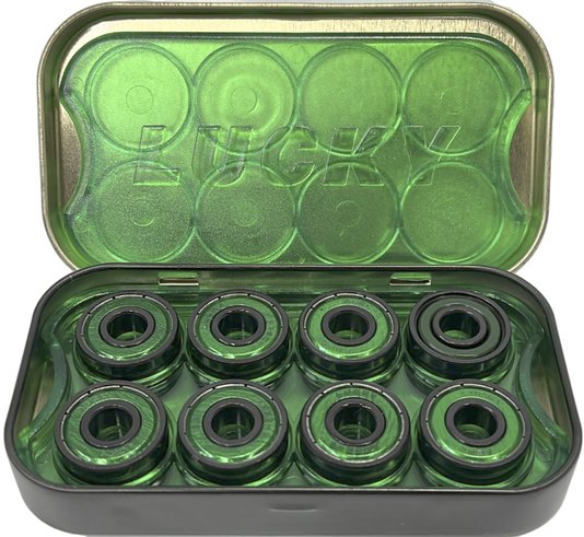 Rolamento Skate Hard Lucky Bearings Abec 7 Performance Skateboard Bearings - Green