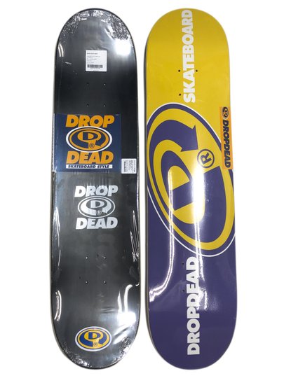 Shape Dropdead DD Skateboard Marfim 80 - Azul/Amarelo
