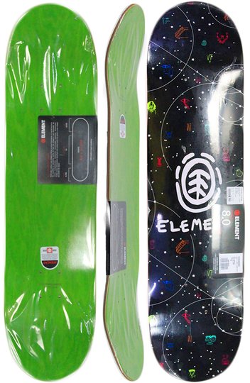 Shape para Skateboard Element Cokkie Galaxy 8.0 - Preto
