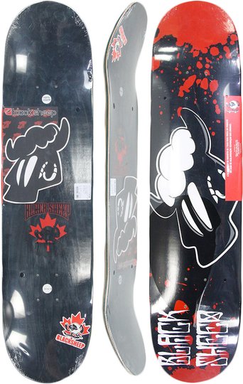 Shape para Skateboard Blacksheep BIG Sheep 85 - Preto/Vermelho