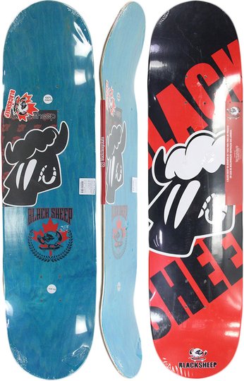 Shape para Skateboard Blacksheep Sheep Red Black Maple 825 - Vermelho/Preto