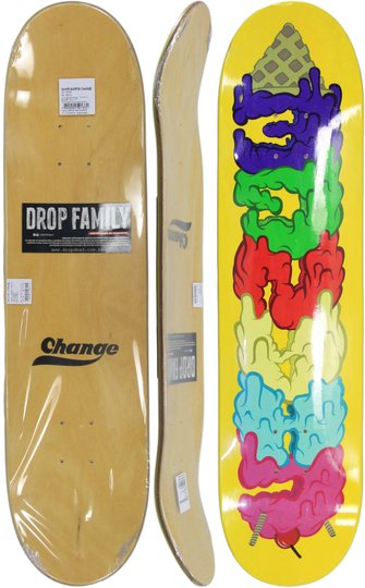 Shape para Skateboard Change Marfim Ice Cream - Amarelo