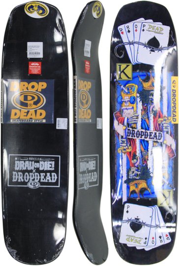 Shape para Skateboard Drop Dead NK2 Draw Or Die King - Preto