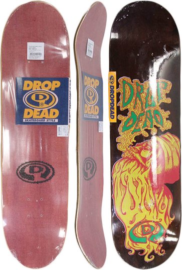 Shape para Skateboard Dropdead Fiber Glass NKS Shadu Smoke - Marrom/Amarelo