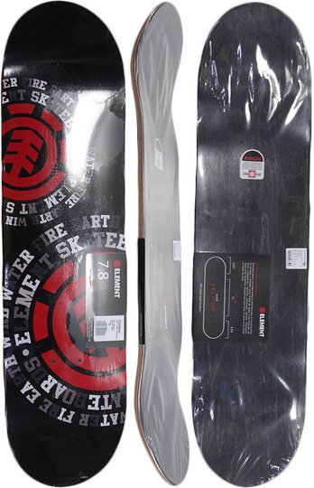 Shape para Skateboard Element Maple Dispersion 7.8 - Preto