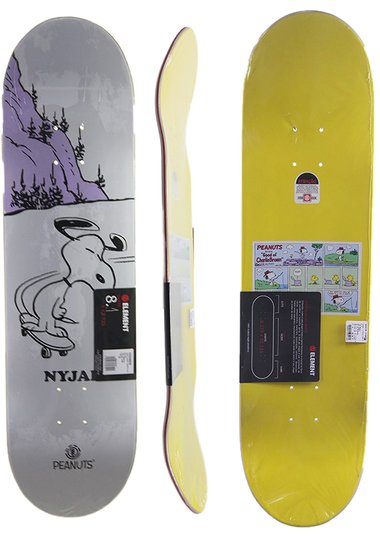 Shape para Skateboard Elemet Maple Snoopy x Nyjah 8.18 - Branco/Lílas
