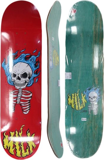 Shape para Skateboard Milk Maple Skull - Vermelho