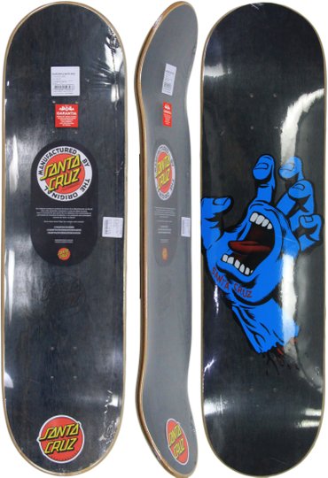 Shape para Skateboard Santa Cruz Maple Screaming Hand - Grafite