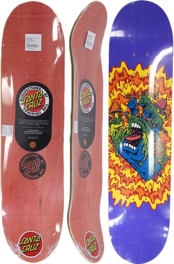 Shape para Skateboard Santa Cruz Powerlyte Toxic Hand - Azul/Amarelo