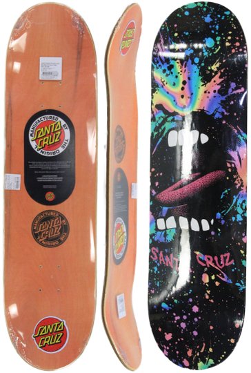 Shape para Skateboard Santa Cruz Fiber Big Mouth Splatter 8.37 - Preto
