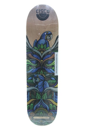 Shape Skateboard Cisco Duffell Arara Maple 8,1 - Madeira/Azul